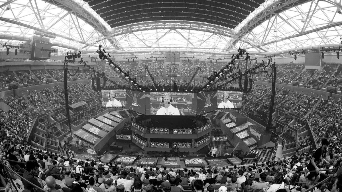 A packed arena at the Fortnite World Cup.