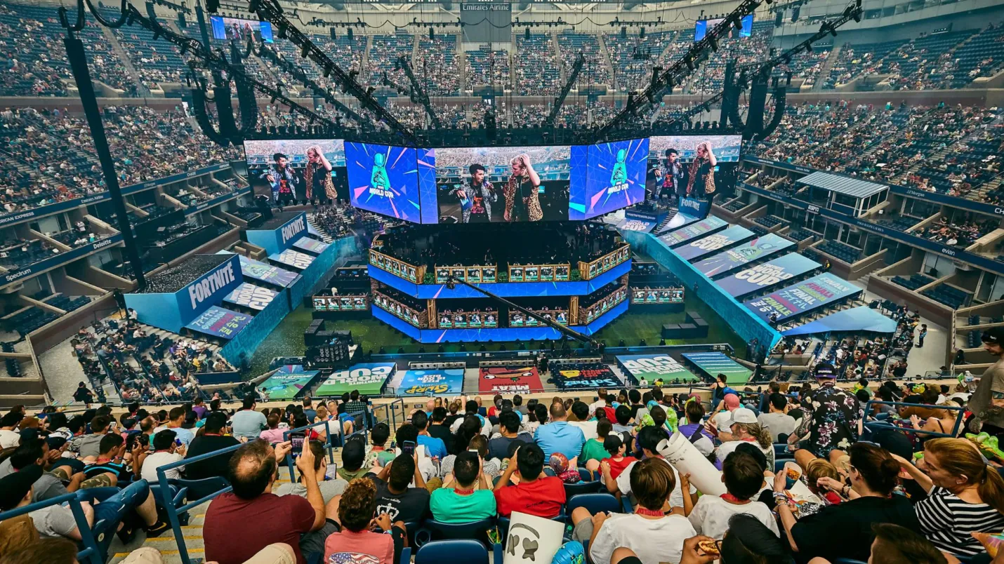 Arthur Ashe Stadium filled for the Fortnite World Cup.