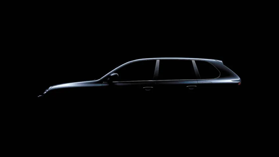 The Cayenne silhouette in the dark.