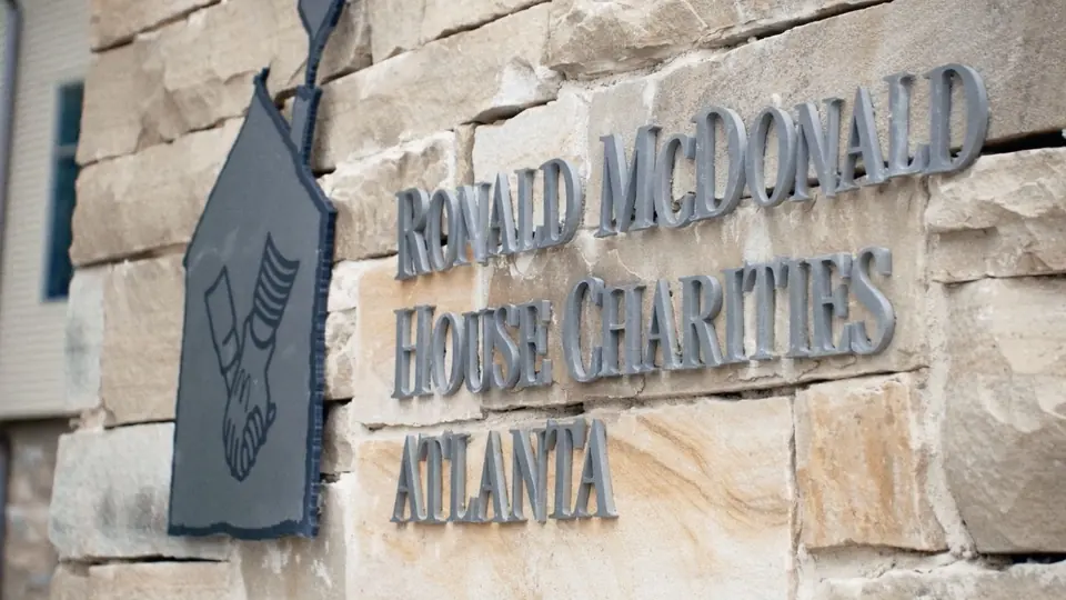 The Ronald McDonald House Charities Atlanta sign.